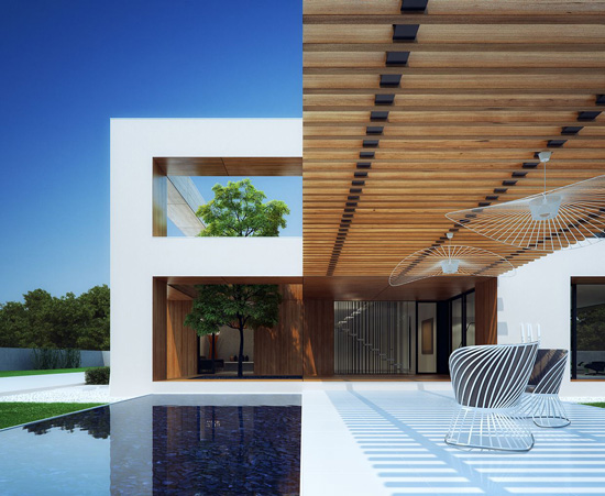 歐式簡潔的私人會所設計效果圖