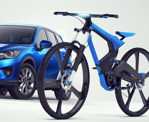 可折疊碳鋁山地概念自行車設(shè)計(jì)